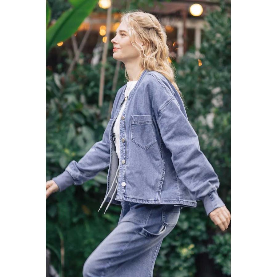 【美品】IENA デニムジャケット ノーカラー インディゴ ブルー M 美品】IENA デニムジャケット ノーカラー インディゴ ブルー M