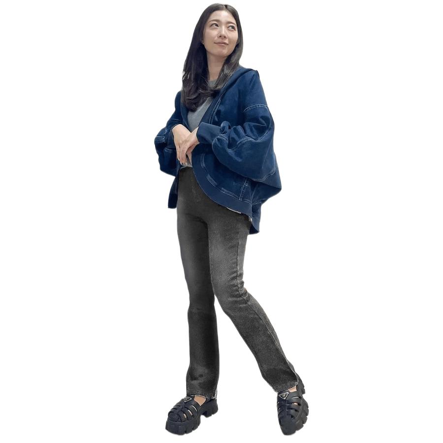 INDIMARK ジーンズ セミフレア カットデニム レディース おしゃれ ブランド かわいい 裏起毛 グレー WKH008【お取り寄せ】 | INDIMARK | 02