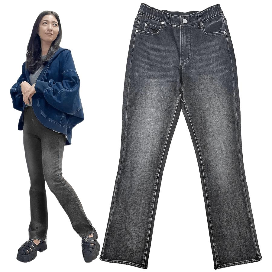 INDIMARK ジーンズ セミフレア カットデニム レディース おしゃれ ブランド かわいい 裏起毛 グレー WKH008【お取り寄せ】 | INDIMARK | 05