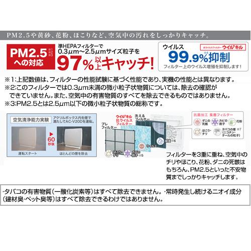 TOYOTOMI（トヨトミ） 空気清浄機 AC-V20D ブリリアントホワイト : 買