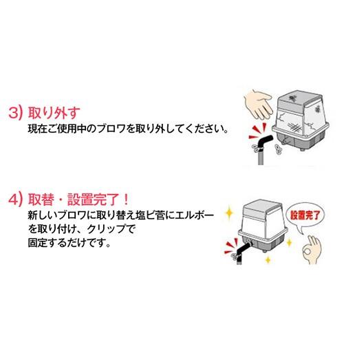 工進（KOSHIN） 浄化槽 ブロワー 80 省エネ エアーポンプ ダイヤフラム