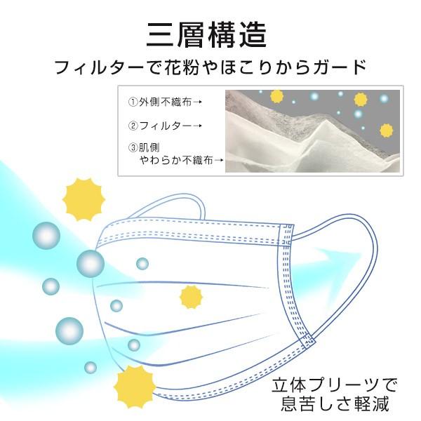 不織布 花粉 マスク 二重使い まとめ売り 50枚 1ケース40箱2000枚 楽天