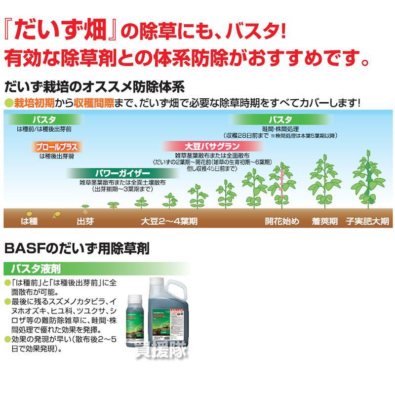 500mlプレゼント付）BASF バスタ液剤 5L 合計5.5L 除草剤 希釈 : 買援