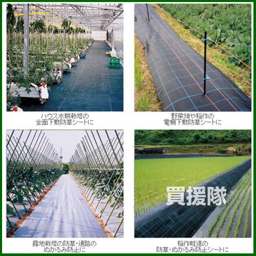 （P5倍）（22日限定）（法人限定）日本ワイドクロス 防草アグリシート ブラック サイズ:1.5×100m BB1515 カラー:ブラックの画像