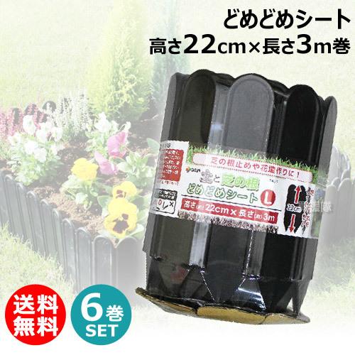 （P5倍）（22日限定）（6巻セット）どめどめシートL 高22cm×長3m巻 第一ビニール 土と芝の根
