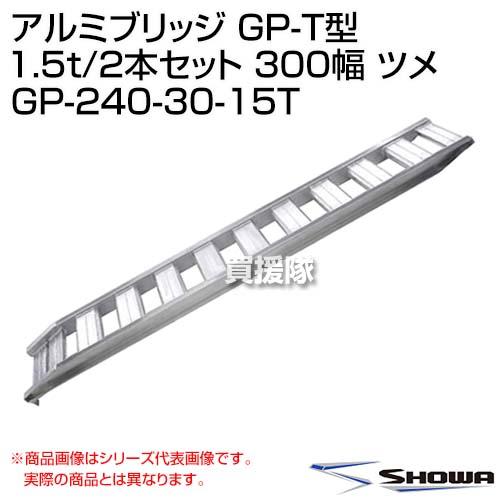 （P5倍）（22日限定）（法人限定）昭和ブリッジ アルミブリッジ GP-T型 1.5t/2本セット 300幅 ツメ GP-240-30-15Tの画像