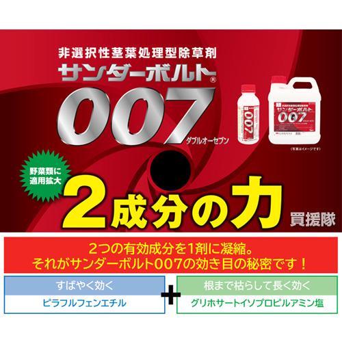 （P3倍）（クーポンで1000円OFF）日本農薬 除草剤 サンダーボルト007 2L×6本セット_2