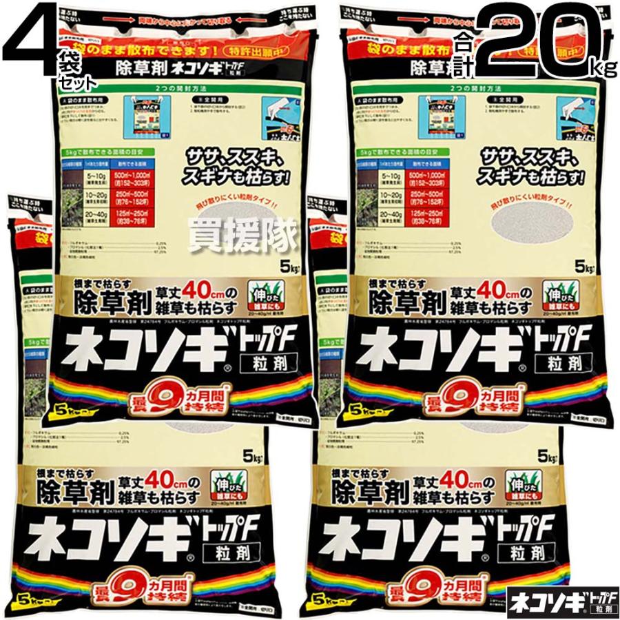 レインボー薬品 ネコソギトップF 粒剤 5kg×4袋 の商品画像