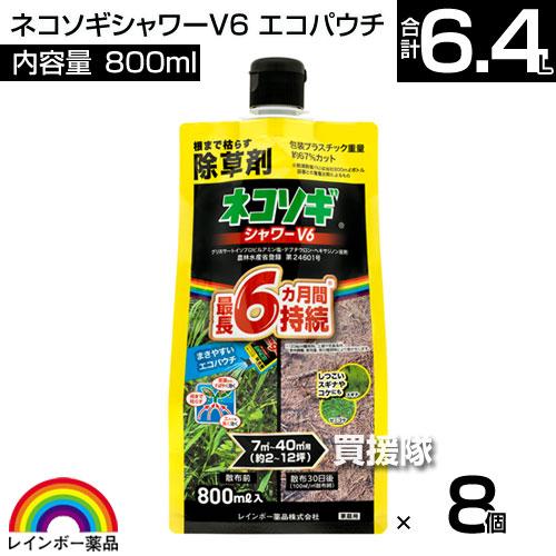（P5倍）（クーポンで1500円OFF）レインボー薬品 ネコソギシャワーV6 エコパウチ 800ml×8個 | ネコソギ | 01