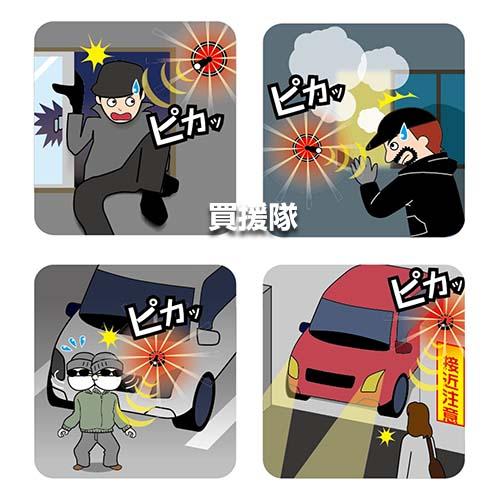 （P3倍）（クーポンで1000円OFF）リーベックス(Revex) スーパーパトピカ 電池式 10個セット 人感LED回転灯 防雨型 SLR100_3
