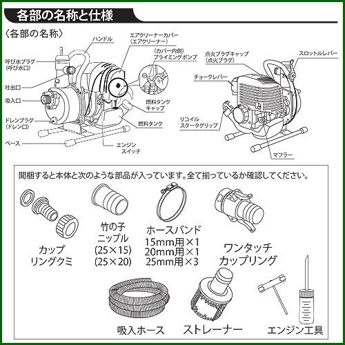 工進 エンジンポンプ 4サイクル 25mm SEV-25F KOSHIN : 買援隊 工進 エンジンポンプ 4サイクル 25mm SEV-25F KOSHIN : 買援隊