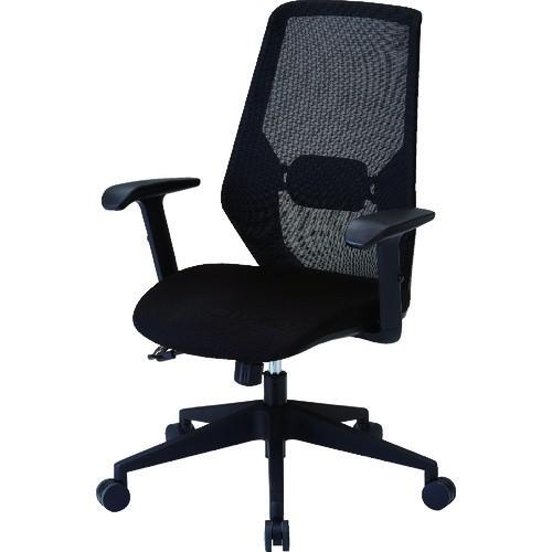 トラスコ中山 TRUSCO メッシュハイバックチェア“VIENTO” 肘付 ブラック MCH-A-BK 期間限定 ポイント10倍