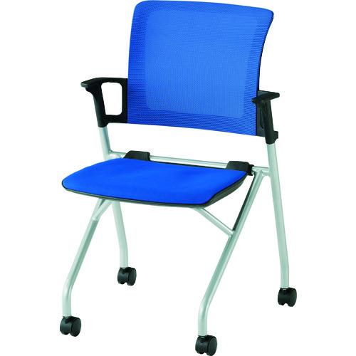 トラスコ中山 TRUSCO コンパクトミーティングチェア ブルー CMC-B 期間限定 ポイント10倍