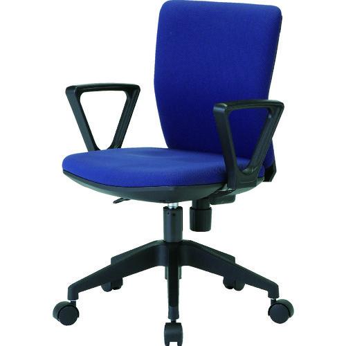 トラスコ中山 TRUSCO 体圧分散オフィスチェア 布張り 肘付 ネイビー FCC55A-NV 期間限定 ポイント10倍