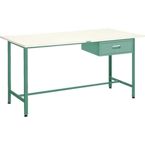 トラスコ中山 TRUSCO 軽荷重立作業台 300kg HAE型 900X600XH900 1段引出付 グリーン色 HAE-0960F1 期間限定 ポイント10倍