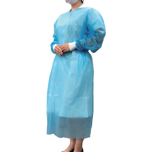 竹虎 フェルラックNo.50 アイソレーションガウンフリー ブルー 1枚×50