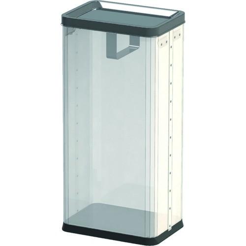 ぶんぶく 中身の見えるゴミ箱 角型ロータリー屑入 袋止め付 RSM-P-01B 期間限定 ポイント10倍 | ぶんぶく