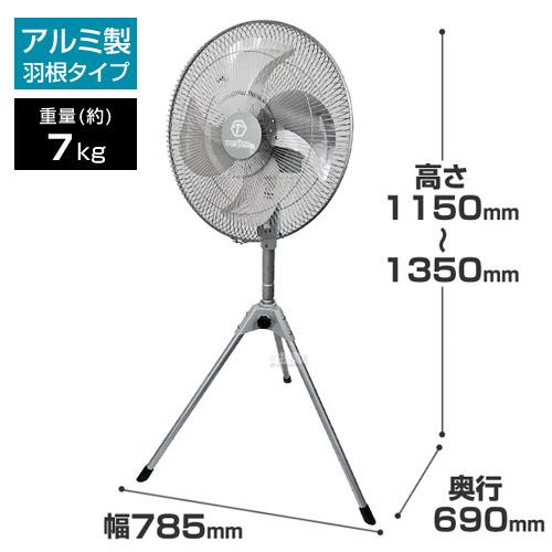 ナカトミ 45cm 床置き扇風機 TRTO-450Y-PL 2024年製 クーポンで1000円OFF）業務用扇風機 床置き 45cm 首振り 工場扇 TRTO