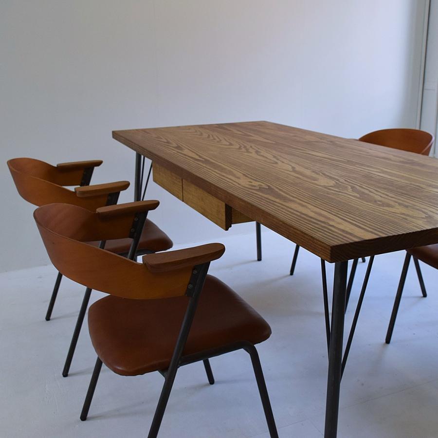 180×80cm 180センチ パイン無垢のダイニングテーブル 引き出し 180×80cm 180センチ パイン無垢のダイニングテーブル 引き出し