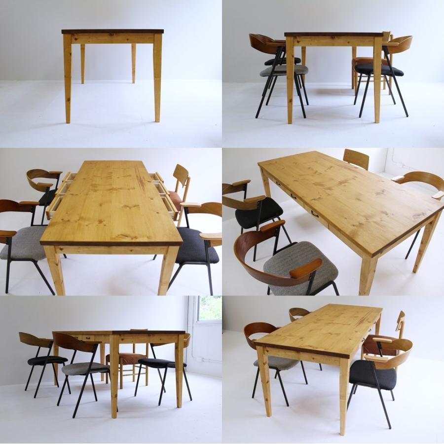 120×80cm 120センチ パイン無垢のダイニングテーブル 学習机 作業台 手作り ハンドメイド 4人用 6人用 コーヒーテーブル カフェ