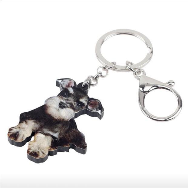 キーホルダー シュナウザー シュナグッズ アクリル 犬 いぬ イヌ dog