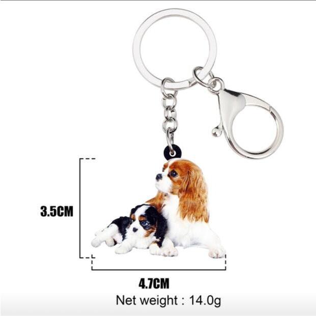 キャバリア キーホルダー キャバリアグッズ アクリル 犬 いぬ イヌ dog 犬種別 犬雑貨 オーナーグッズ かわいい 輸入 キーチェーン プリント｜trust-wanpoint｜06