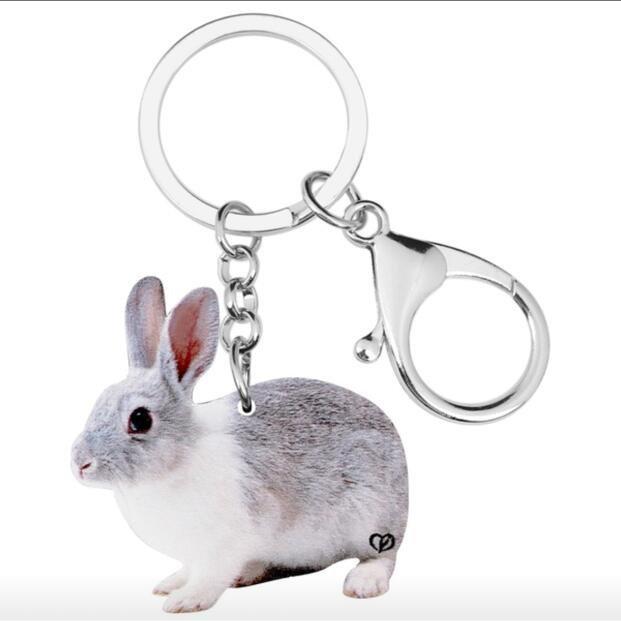 メール便送料無料 ウサギ ラビット キーホルダー うさぎグッズ アクリル 兎雑貨 オーナーグッズ かわいい 輸入 キーチェーン プリント 犬と動物 トラストワンポイント 通販 Yahoo ショッピング