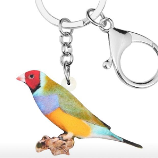 コキンチョウ 胡錦鳥 フィンチ キーホルダー グッズ アクリル コキンチョウ 胡錦鳥 フィンチ キーホルダー グッズ アクリル