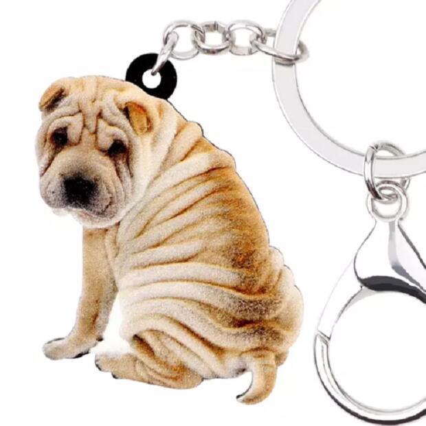 犬雑貨・オーナーズグッズ erina シャーペイ キーホルダー シャーペイグッズ アクリル 犬 いぬ