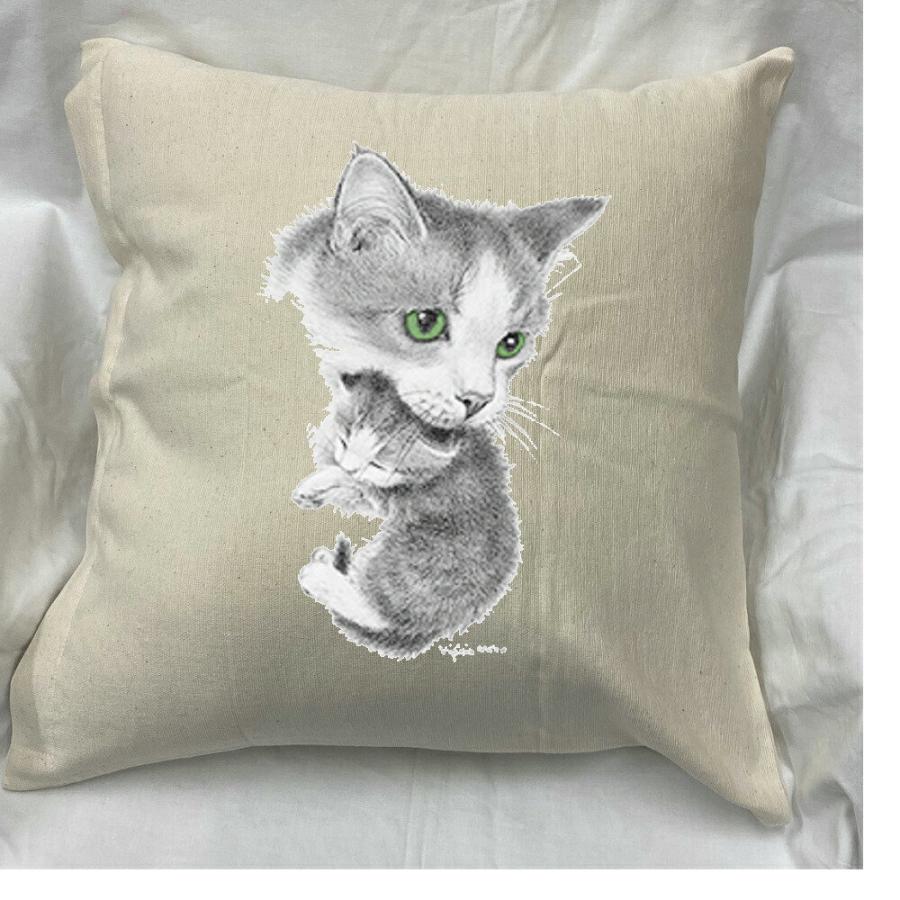 キャット Cat クッション New 50ｘ50cm 大きめ ビッグサイズ 洗える かわいい おしゃれ 猫柄 ねこ 猫プリント 雑貨 猫グッズ 動物 オーナーグッズ ギフト Cus W1 2132 犬と動物 トラストワンポイント 通販 Yahoo ショッピング