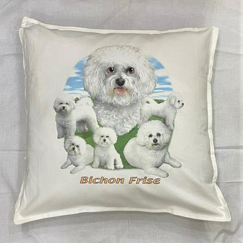ビションフリーゼ クッション New 50ｘ50cm 大きめ ビッグサイズ 洗える かわいい おしゃれ 犬柄 いぬ Dog ドッグ 犬プリント 雑貨 犬グッズ 犬プリント 動物 Cus Wb1 2185 犬と動物 トラストワンポイント 通販 Yahoo ショッピング