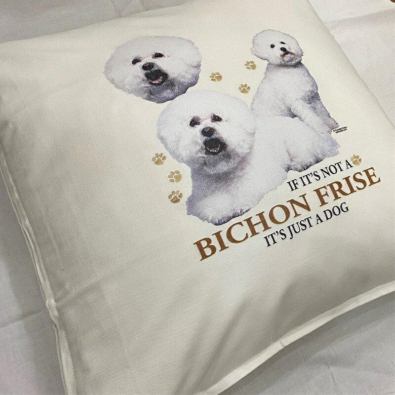 ビションフリーゼ クッション New 50ｘ50cm 大きめ ビッグサイズ 洗える かわいい おしゃれ 犬柄 いぬ Dog ドッグ 犬プリント 雑貨 犬グッズ 犬プリント 動物 Cus Wb1 2186 犬と動物 トラストワンポイント 通販 Yahoo ショッピング