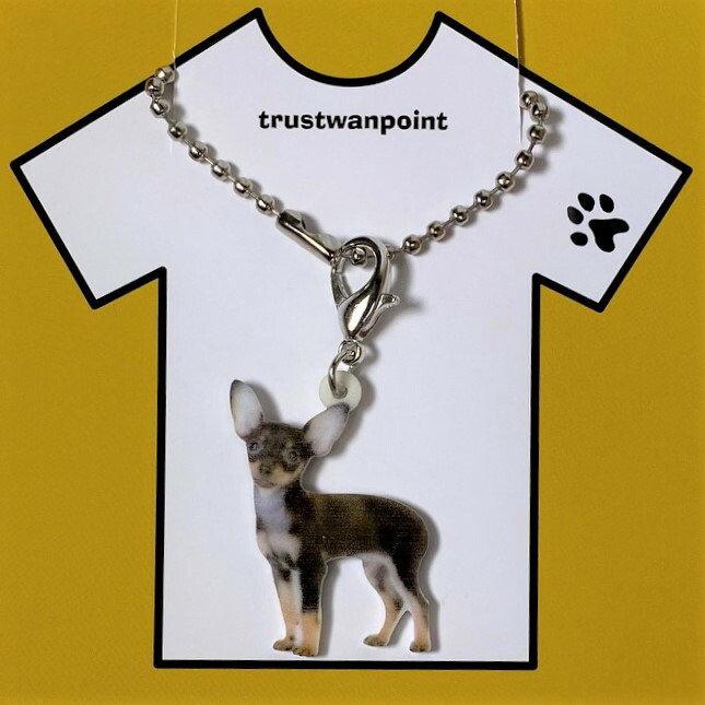 チワワスムース チワワグッズ バッグチェーン マスクチャーム アクリル