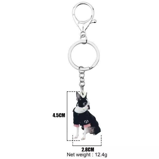 ボストンテリア キーホルダー ボストングッズ アクリル 犬 いぬ ボストンテリア キーホルダー ボストングッズ アクリル 犬 いぬ