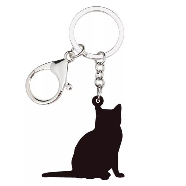 キャット ネコ 青猫 キーホルダー ネコグッズ アクリル 猫 ねこ