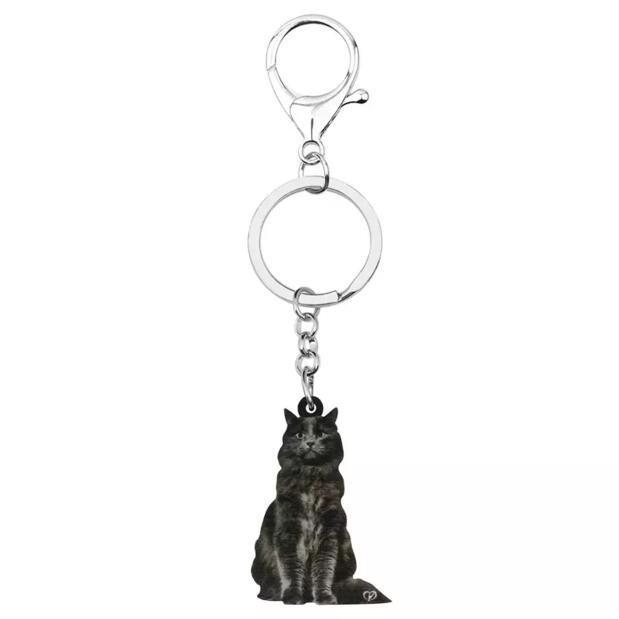メインクーン キャット ネコ 黒猫 ブラックキャット キーホルダー ネコグッズ アクリル 猫 ねこ cat キトン 仔猫 猫種別 猫雑貨 オーナーグッズ かわいい 輸入|trust-wanpoint|04