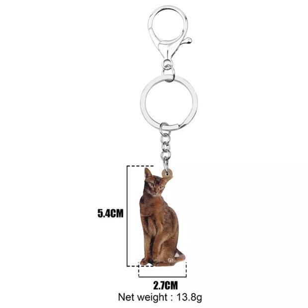 猫雑貨・オーナーズグッズ neko128 アビシニアン キャット ネコ 猫 キーホルダー ネコグッズ