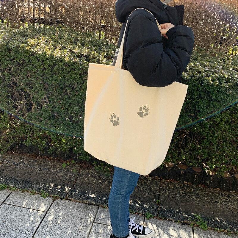 ウルフ オオカミ 狼 トートバッグ エコバッグ マイバッグかわいい