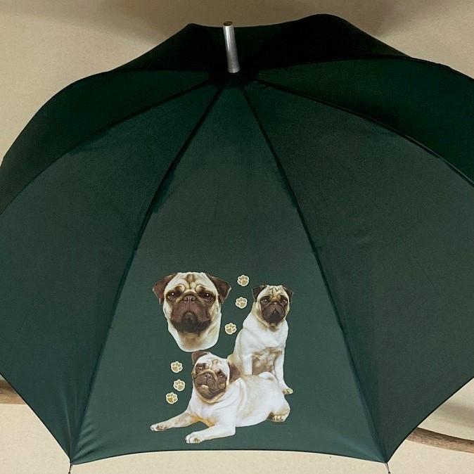パグ Pug 傘 耐風 ワンタッチ ユニセックス レイングッズ 梅雨 犬グッズ いぬ Dog 犬プリント Uvカット Umbdog0041 犬と動物 トラストワンポイント 通販 Yahoo ショッピング