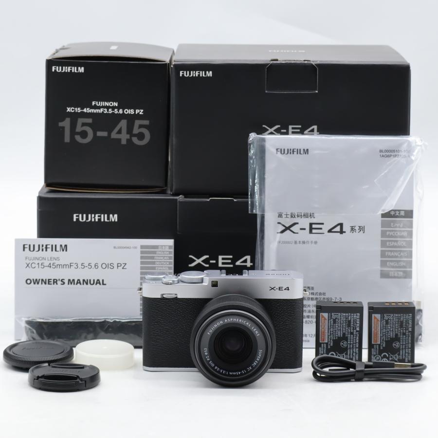 ショット数4073回 富士フイルム(FUJIFILM) ミラーレスデジタルカメラ FUJIFILM X-E4 レンズキット シルバー (XC15-45) F X-E4LK-1545-S #5040の画像