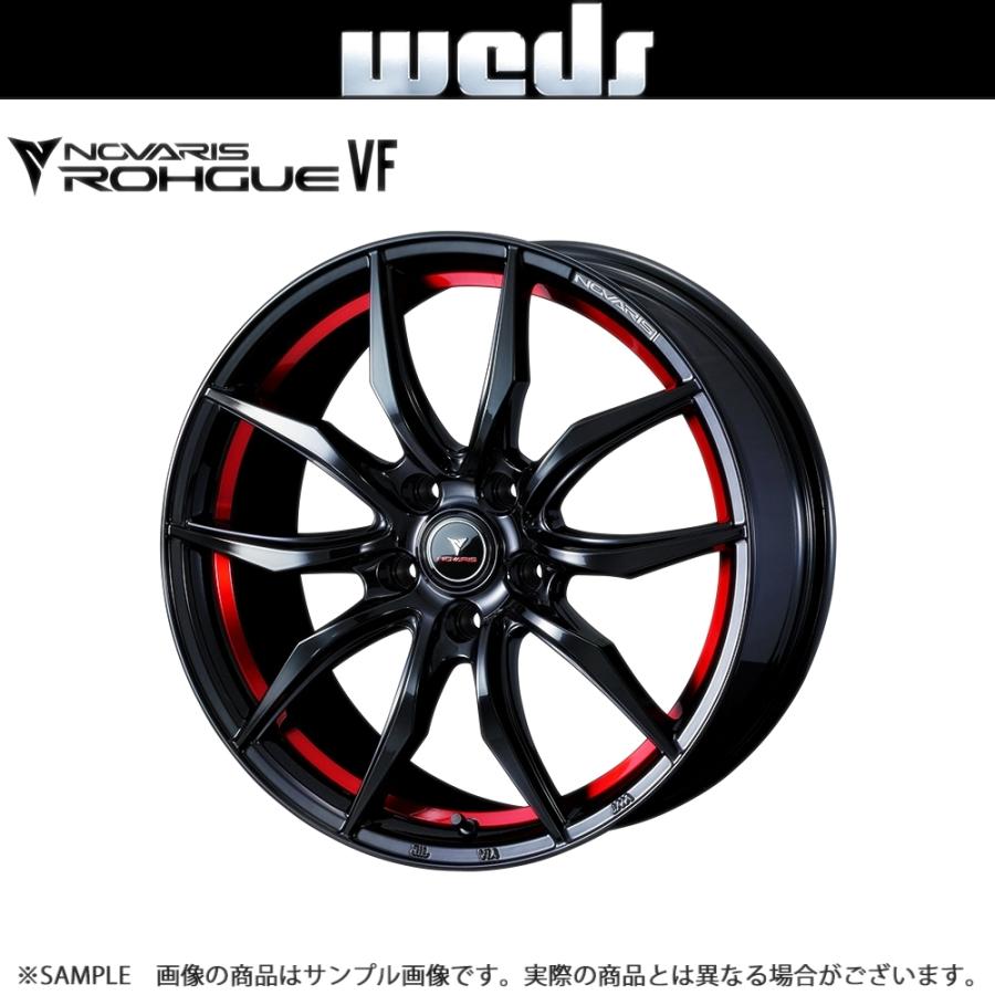 WEDS ウェッズ NOVARIS ROHGUE VF 17x7.0 47 5H/100 ピアノブラック/レッドライン アルミ ホイール 1本 40068 トラスト企画 (179133003
