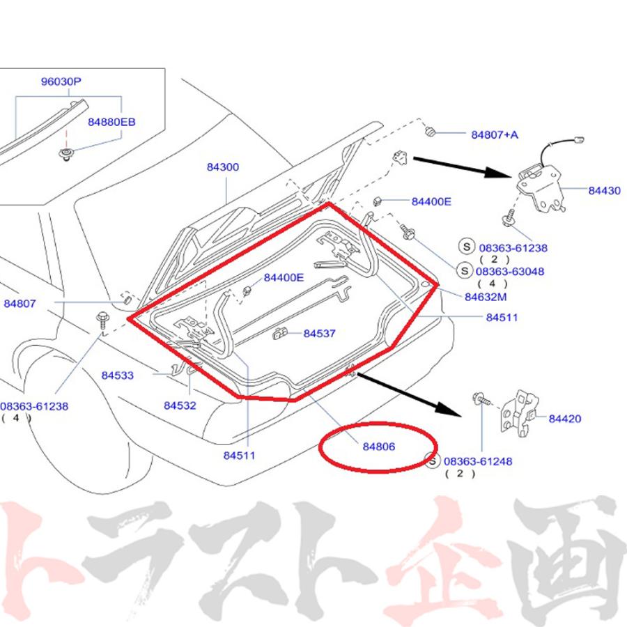 NISMO ニスモ ヘリテージ ウェザーストリップ トランク スカイライン GT-R R32/BNR32 RB26DETT H4830-RHR20 トラスト企画 (660102022｜trustkikaku4｜02