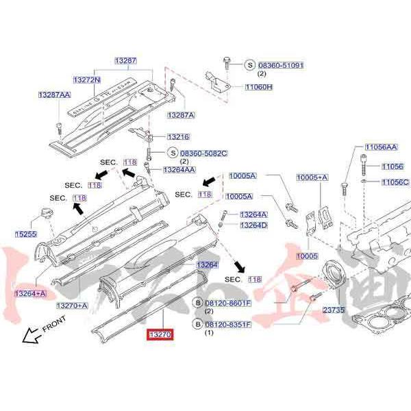 日産 即納 ヘッドカバー ガスケット エキゾースト側 RB26DETT