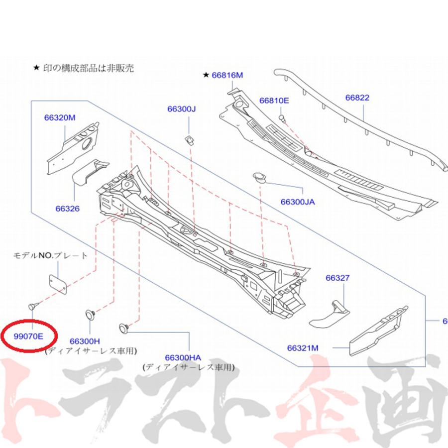 日産 即納 ニッサン コーションプレート クリップ セット R32