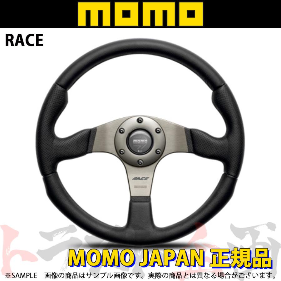 MOMO モモ ステアリング RACE レース 350mm ブラックレザー R-11 トラスト企画 正規品 (872111053｜trustkikaku4