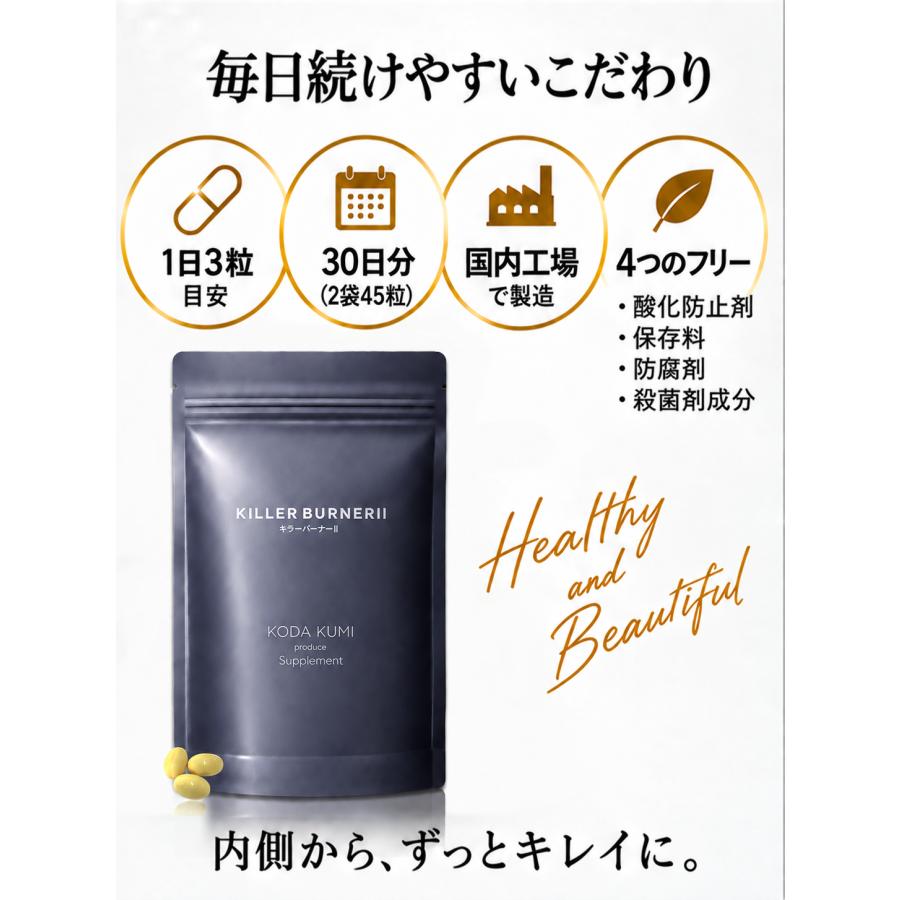 公式_正規販売店】2個セット キラーバーナー II ダイエットサプリ 倖田