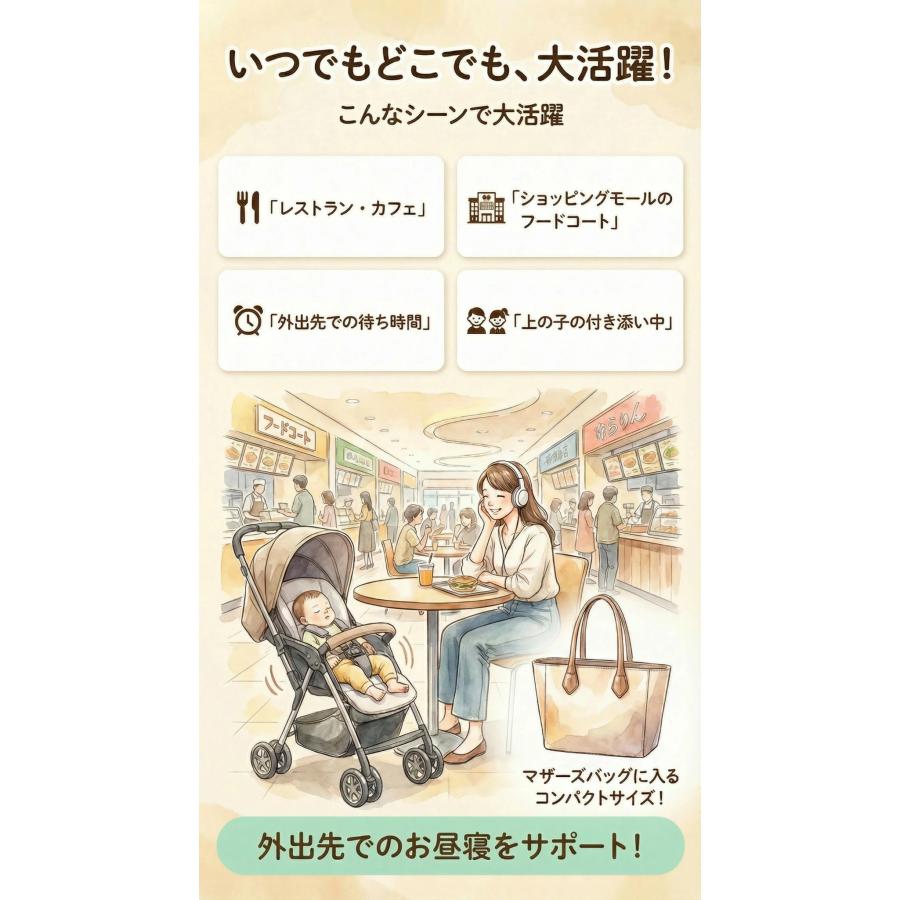 ゆらりん 自動ベビーカー揺らし機 電動 USB 赤ちゃん用 出産祝いにも