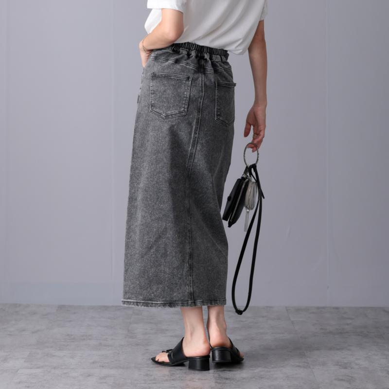 前ZIP デニム タイトスカート ナロースカート : Fetchcollection 前ZIP デニム タイトスカート ナロースカート : Fetchcollection