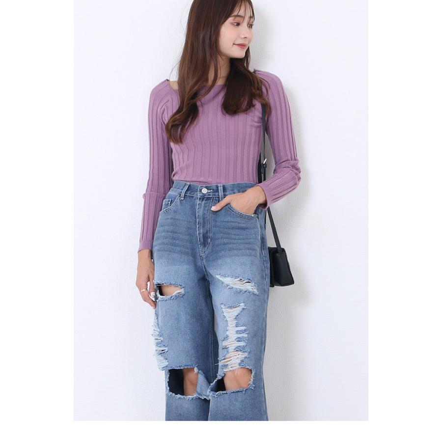 it様glamb グラム　ダメージ加工　ワイド　ストレート　デニムパンツ　レア Ressaca（レサーカ）の「ルーズシルエット ダメージ加工ワイド