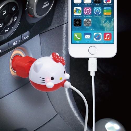車用 ハローキティ iPhone iPod用 ライトニングDC充電器 KT470 充電器